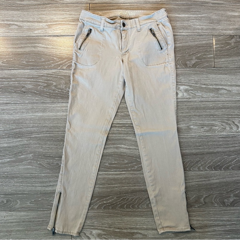 Old Navy Rock Star khaki skinny jeans pants size 8